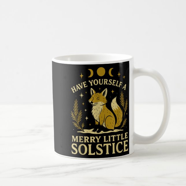 Caneca De Café Have Yourself A Merry Little Solstice Fox Mystic  (Direita)