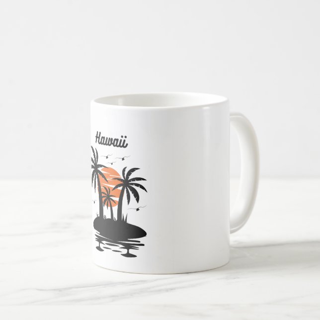 Caneca De Café Hawaii Beach Sunset Coffee Mug (Frente Esquerda)