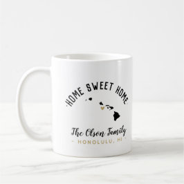 Caneca De Café Hawaii Home Sweet Home Family Monograma Mug