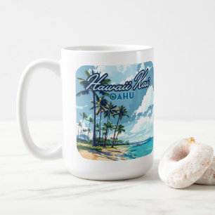 Caneca De Café Hawaii Kai Honolulu Oahu Hawaii Retro