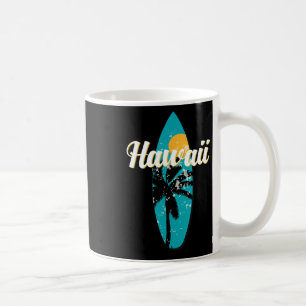 Caneca De Café Hawaii Surfing Aloha Vintage Retro Surfboard Beach