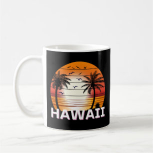 Caneca De Café Hawaii Vintage Palm Trees Summer Beach