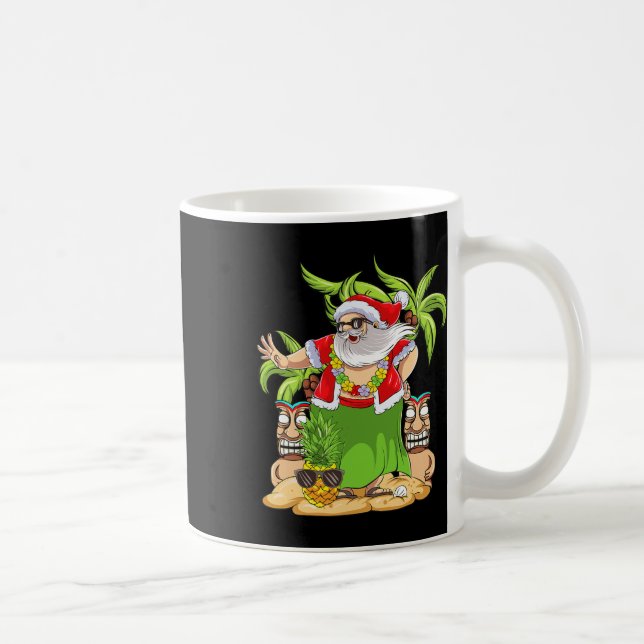 Caneca De Café Hawaiian Christmas Mele Kalikimaka Hula Dance Sant (Direita)
