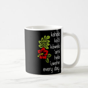 Caneca De Café Hawaiian Hula Dance Uwehe do Hibiscus Flower