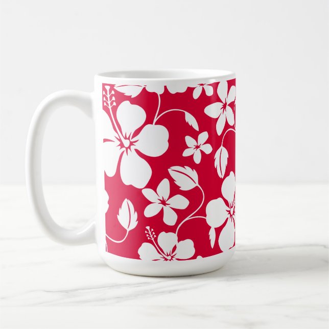 CANECA DE CAFÉ HAWAIIAN HULA (HIBISCUS) RED COFFEE MUG (Esquerda)