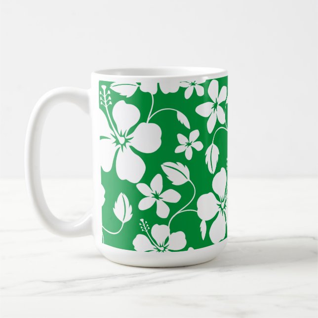 CANECA DE CAFÉ HAWAIIAN HULA (HIBISCUS) VERDE (Esquerda)