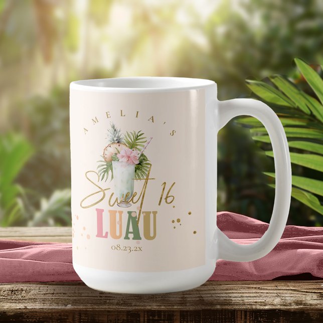 Caneca De Café Hawaiian Luau Sweet Sessenta ID1092 (Criador carregado)