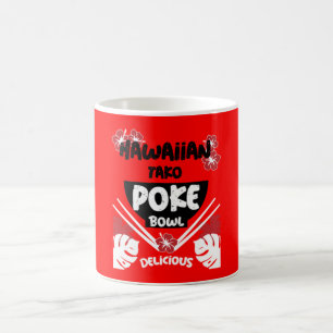 Caneca De Café Hawaiian Poke Bowl Tako Poke