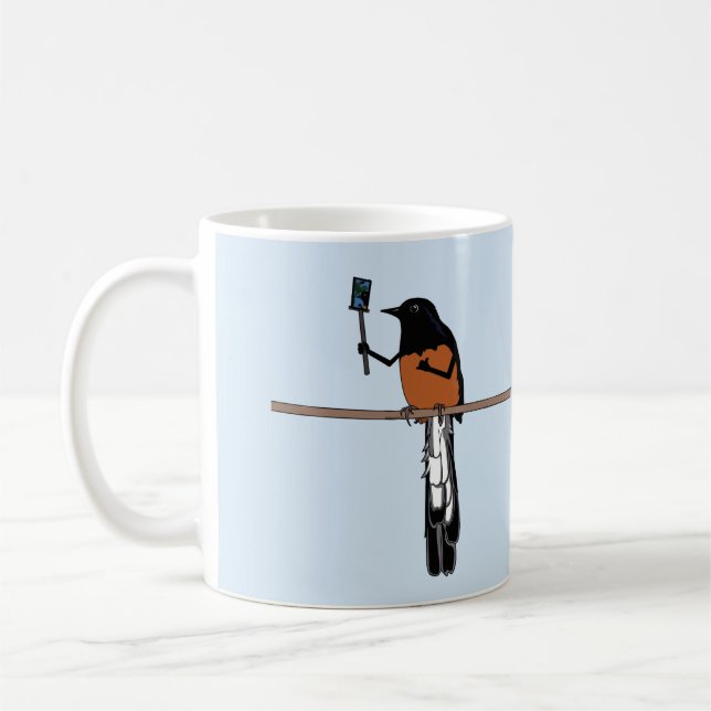 Caneca De Café Hawaiian Shama Bird Selfie (Esquerda)