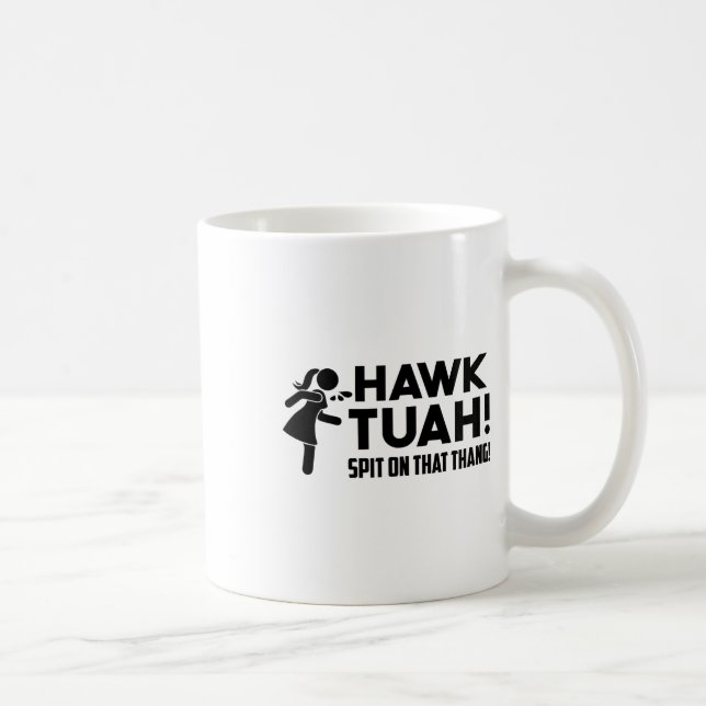 Caneca De Café Hawk Tush Cuspiu Naquele Thang Viral Election Paro (Direita)