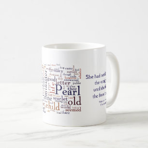 Caneca De Café Hawthorne - o escarlate das palavras e as citaçõ