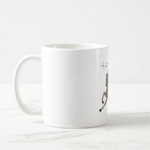 Caneca De Café Hay, garota, a cavalo é engraçada
