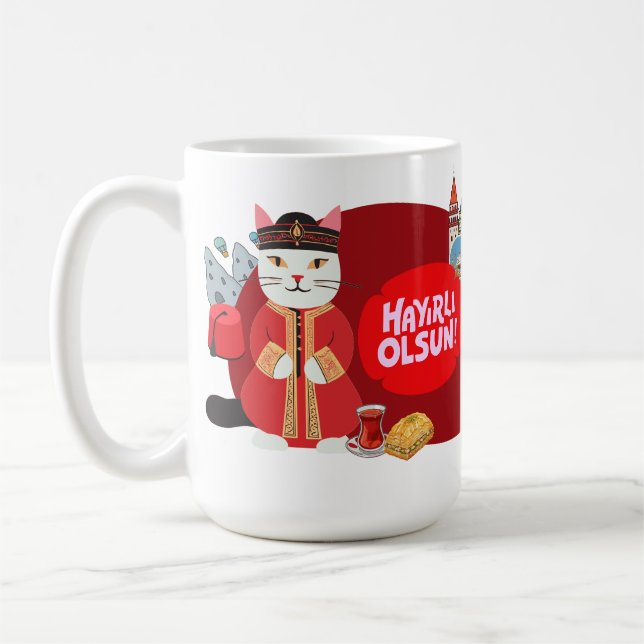 Caneca De Café Hayırlı Olsun | Turkish Ottoman Culture Cats (Esquerda)