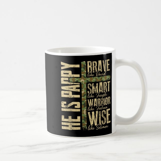 Caneca De Café He Is Pappy Camo Religious Father's Day Christian  (Direita)
