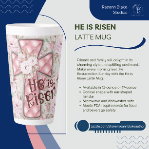 Caneca de Café He is Risen Latte
