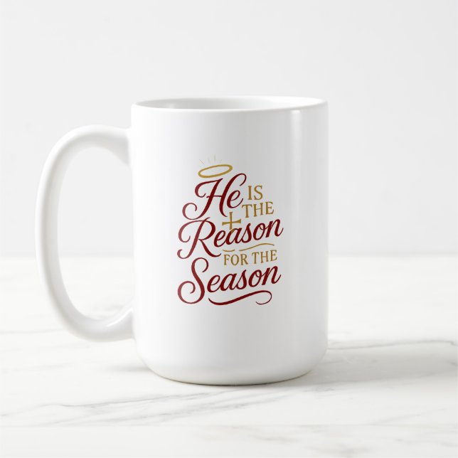 Caneca De Café He Is the Reason for the Season Mug Both sides (Esquerda)