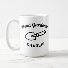 Caneca De Café Head Gardener Humor Funny Garden Trowel Custom