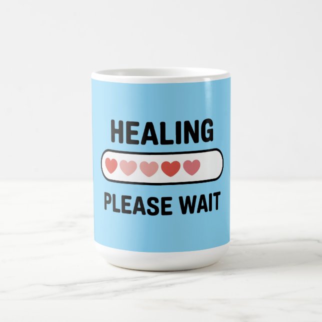 Caneca De Café Healing Progress – Mental Health Encouragement  (Centro)