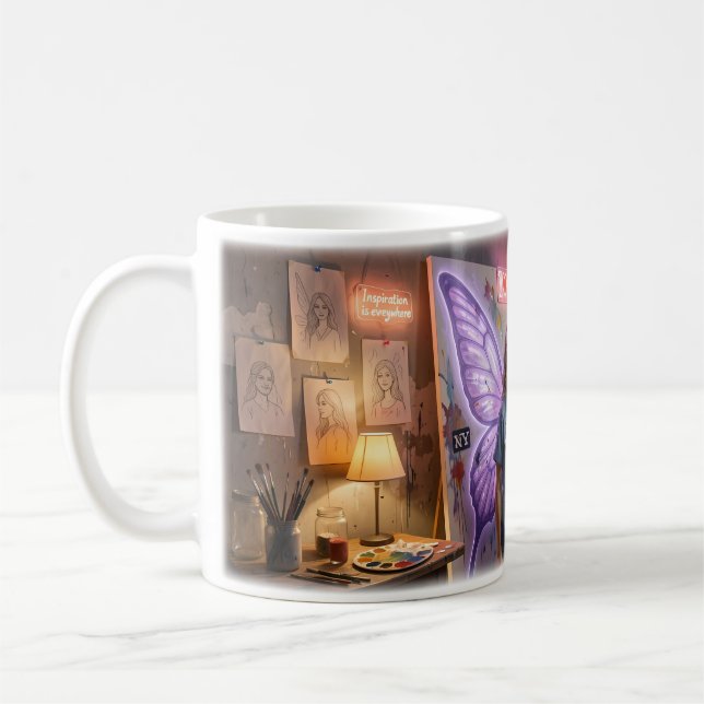 Caneca De Café Healing Wings in an Urban Dream Studio Mug (Esquerda)