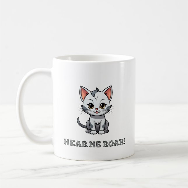 Caneca De Café Hear Me Roar t-shirt (Esquerda)