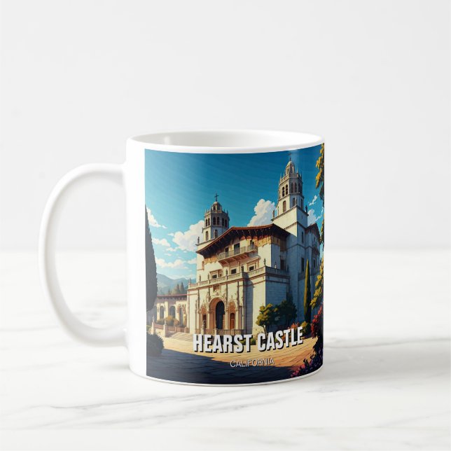 Caneca De Café Hearst Castle San Simeon Califórnia Costa Central (Esquerda)