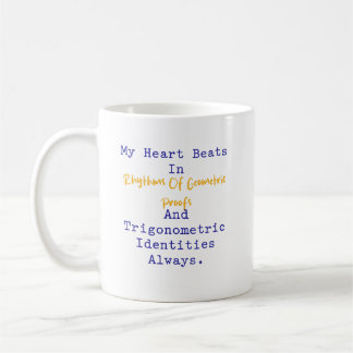 Caneca De Café Heart Beats Geometric Proofs Trig Identities