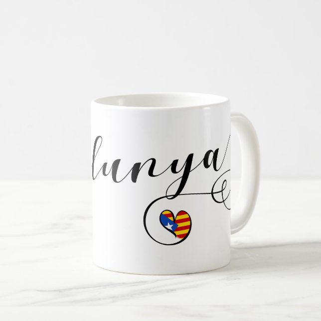 Caneca De Café Heart Catalunya Mug, Catalunha Estelada (Frente Esquerda)