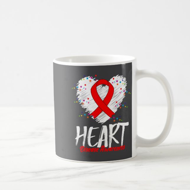 Caneca De Café Heart Disease Awareness  (Direita)
