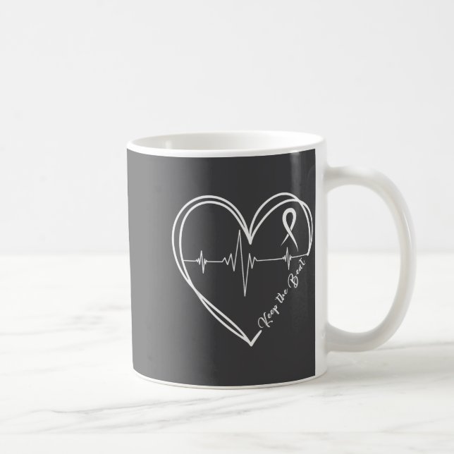 Caneca De Café Heart Disease Awareness Heartbeat Chd Wear Red Hea (Direita)