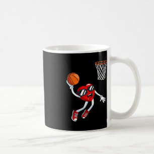 Caneca De Café Heart Dunk Basball Player Dia de os namorados Love