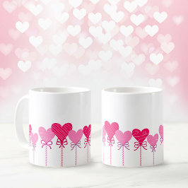 Caneca De Café Heart Lollipop Border Coffee Mug