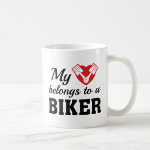 Caneca De Café Heart Pertence Biker