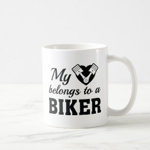 Caneca De Café Heart Pertence Biker