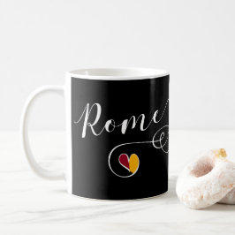 Caneca De Café Heart Roma Mug, Itália, italiano