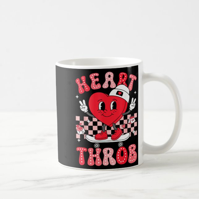 Caneca De Café Heart Throb Groovy Valentine Toddler Men Boys Cute (Direita)