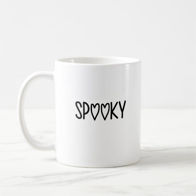 Caneca De Café Heart Typography spooky (Esquerda)