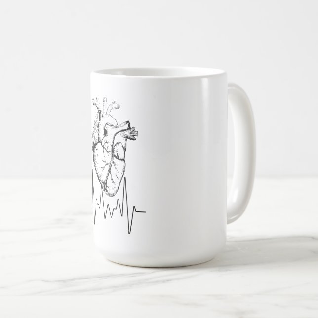 Caneca De Café Heartbeat (Frente Esquerda)