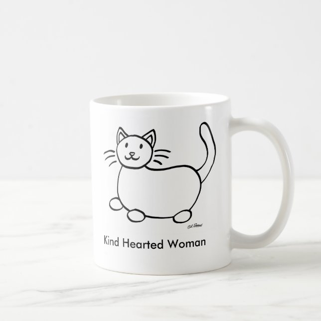 Caneca de café Hearted amável da mulher (Direita)