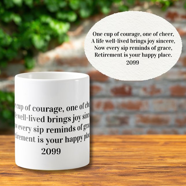 Caneca De Café Heartfelt Quote For Retirement Year (Criador carregado)