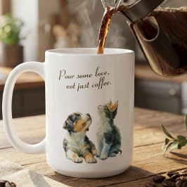 Caneca De Café Heartwarming Gaze: Pour Some Love Custom