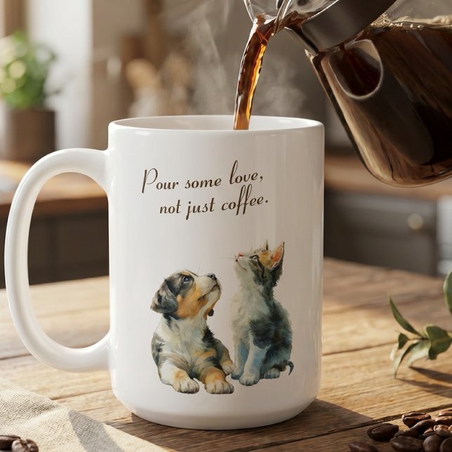 Caneca De Café Heartwarming Gaze: Pour Some Love Custom (Criador carregado)