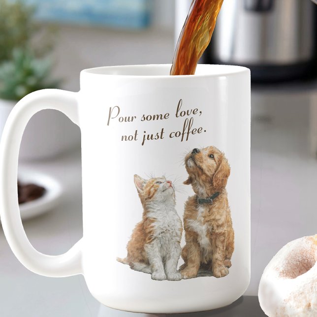 Caneca De Café Heartwarming Gaze: Pour Some Love Custom (Criador carregado)