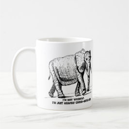 Caneca De Café Heavy Cross-Hatched Elephant