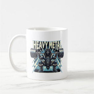 Caneca De Café Heavy Metal - Malhação Engraçada De Elevação Do Gy