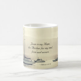 Caneca De Café Hebraico 6:19 Jesus Anchor para a minha alma, Barc