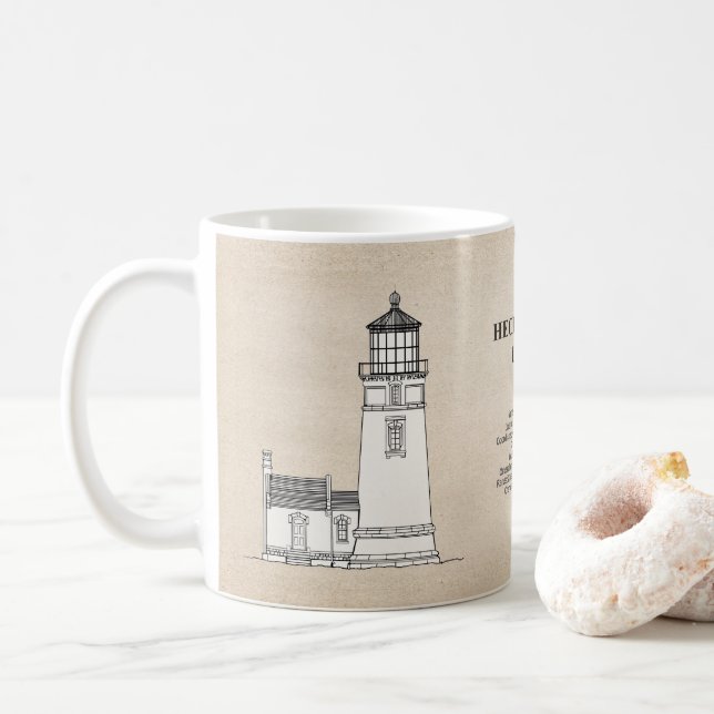 Caneca De Café Heceta Head Lighthouse - Oregon - SBD (Com Donut)
