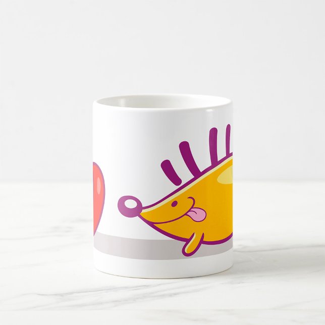Caneca De Café Hedgehog E Uma Maçã (Criador carregado)
