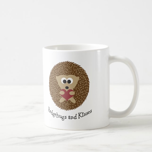 Caneca De Café Hedgehugs e Kisses Hedgehog (Direita)