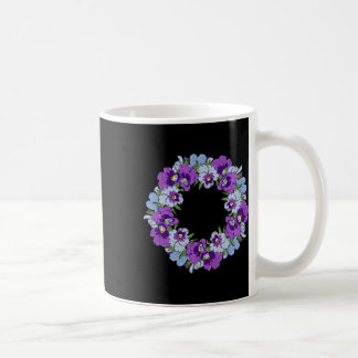 Caneca De Café Heimerheimer Roxo Floral Pansy Demência Heimerhe