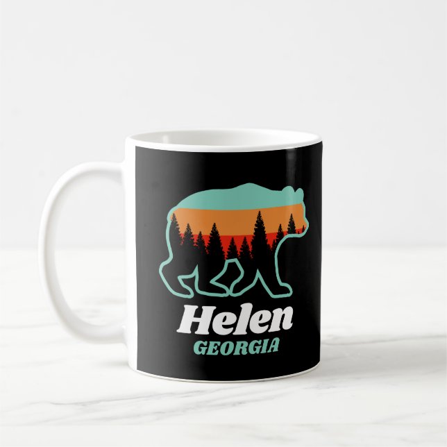 Caneca De Café Helen Georgia GA Bavarian Alpino Bear Retro (Esquerda)